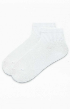 Calcetines PacSun Basic Quarter Mujer Blancas | JSKPY9061