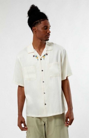 Camisas PacSun Auto Oversized Camp Hombre Creme | ZJSXO4571