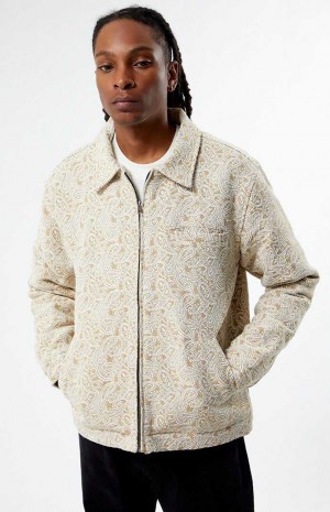 Chaquetas PacSun Luxe Jacquard Gas Hombre Creme | DCAFY2094