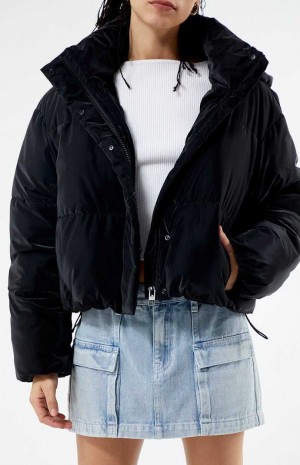 Chaquetas PacSun Puffer Mujer Negras | XRTIY2670