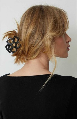 Clips PacSun Pearl & Flower Hair Claw Clip Set Mujer Negras | MJVCO8035