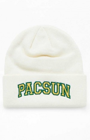 Gorro PacSun Arch Logo Hombre Blancas | QJLNI1867