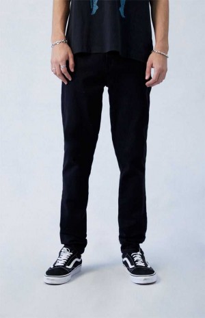 Jeans PacSun High Stretch Black Stacked Flaco Hombre Negras | MFYRD6843