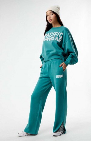 Pantalones PacSun 1980 Side Split Mujer Verde | FBMJG0839