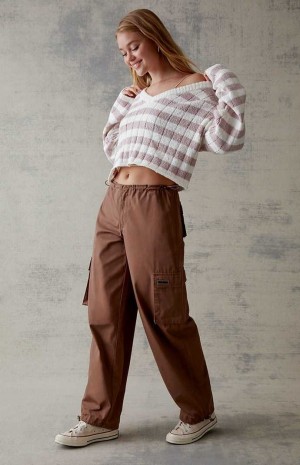 Pantalones PacSun Baggy Cargo Pull-On Mujer HAZELNUT | UTCNV3157