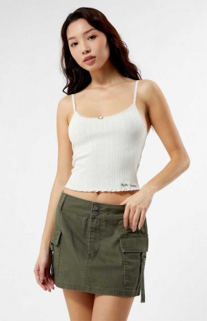 Pantalones PacSun D-Ring Cargo Mini Skirt Mujer Verde Oliva | MGDZQ6824