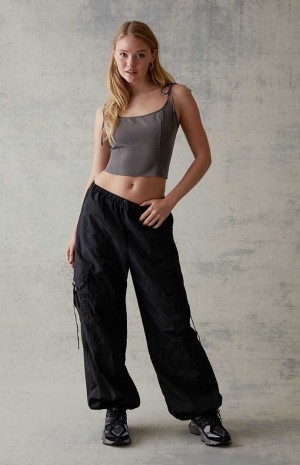 Pantalones PacSun D-Ring Pull-On Mujer Negras | MGKSQ3260