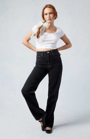 Pantalones PacSun Eco Black '90s Boyfriend Mujer Negras | DZMPK8157