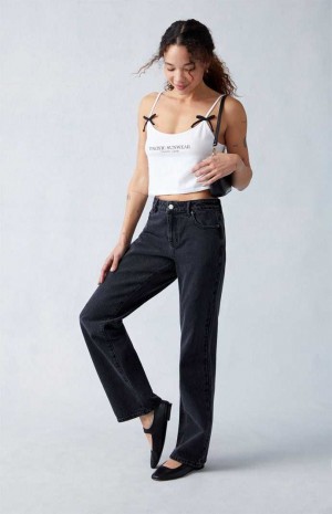 Pantalones PacSun Eco Black Low Rise Directo Leg Mujer Indigo | BVNKR2590