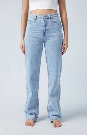 Pantalones PacSun Eco Light Indigo '90s Boyfriend Mujer Indigo | ZHWOC5694