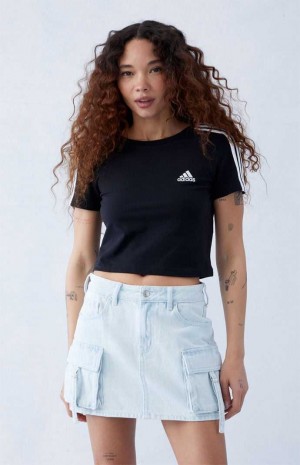 Pantalones PacSun Eco Light Indigo Mid Rise Denim Cargo Mini Skirt Mujer Indigo Claro | UKNGM2438