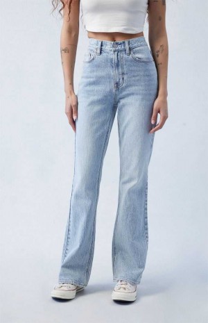 Pantalones PacSun Eco Stretch Light Indigo High Waisted Bootcut Mujer Indigo | WVXQI6243