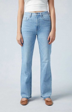 Pantalones PacSun Eco Stretch Light Indigo High Waisted Bootcut Mujer Indigo | VUDJE1830