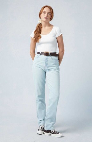 Pantalones PacSun Light Blue Dad Mujer Indigo Claro | EWLJR3972