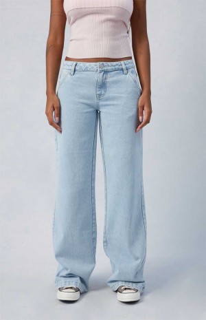 Pantalones PacSun Light Indigo Casey Low Rise gy Mujer Indigo | HXWBT4136