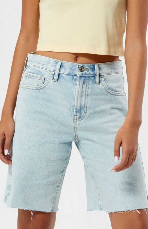 Pantalones PacSun Light Indigo gy Jorts Mujer Indigo | FHNPC1905