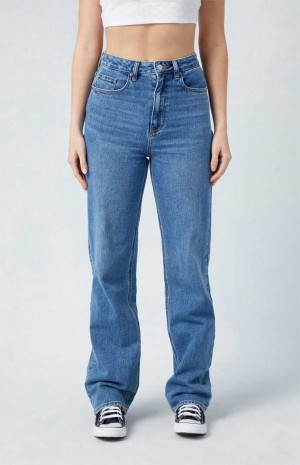 Pantalones PacSun Medium Blue '90s Boyfriend Mujer Indigo | NSIGM3801