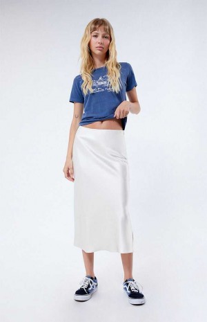 Pantalones PacSun Satin Midi Skirt Mujer Beige | GJTDR8561