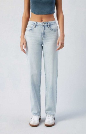 Pantalones PacSun Stretch Light Indigo Millie Mid Rise '90s Boyfriend Mujer Indigo | OYJNX7130