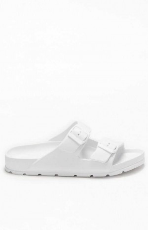 Sandalias PacSun Women's Hebilla Correa Mujer Blancas | JMCIO3812