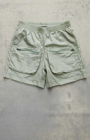 Short PacSun Nylon Sage Volley Hombre Verde Oliva | GUKRM3925