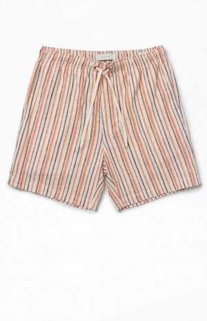 Short PacSun Russel Linen Volley Hombre Naranjas | NYADS9537