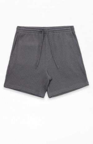 Short PacSun Waffle Knit Volley Hombre Gris | VBJSF1582