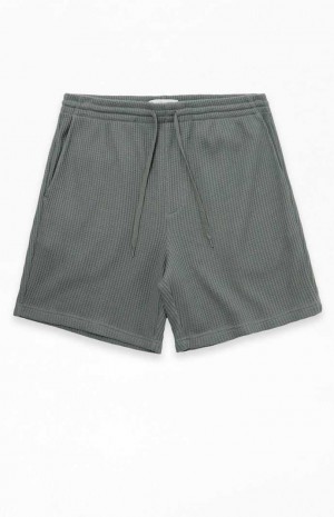 Short PacSun Waffle Knit Volley Hombre Verde | ZYVEN2035