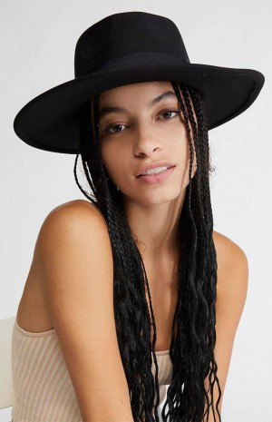 Sombrero PacSun Structured Fedora Mujer Negras | GDTHI3912