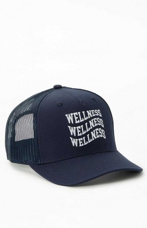 Sombrero PacSun Wavy Wellness Trucker Mujer Azul Marino | AGHXJ0637