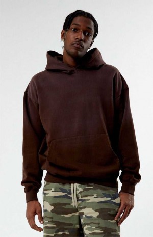 Sudadera con Capucha PacSun Brown Potassium Vintage Wash Hombre Marrones | UVRCO8721