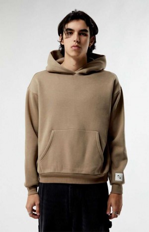 Sudadera con Capucha PacSun Desert Taupe Solid Hombre Gris Marrones | OUHDF1392