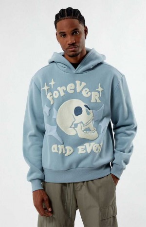 Sudadera con Capucha PacSun Forever Puff Hombre Gris Azules | JNSPF5702