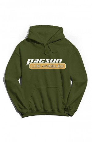 Sudadera con Capucha PacSun Los Angeles Hombre Verde | INKPL7310