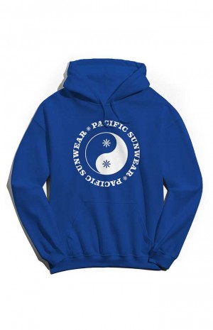 Sudadera con Capucha PacSun Pacific Sunwear Yin & Yang Hombre Azul Real Azules | ZAXOF8231