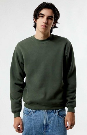 Sudaderas PacSun Gray Solid Crew Neck Hombre Gris | FVPXG4567