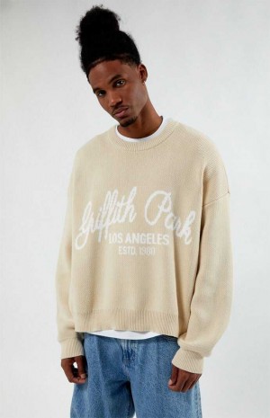 Suéteres PacSun Griffith Park Hombre Marrones | ELFYM6201