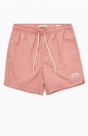 Suéteres PacSun Rose Nylon Collegiate 6.5" Swim Trunks Hombre Rosas | GNXJI5730