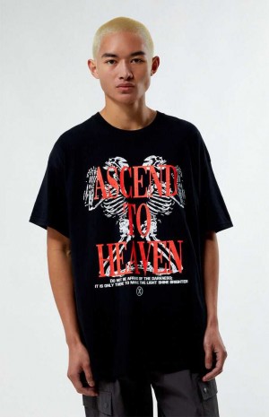 T-shirt PacSun Ascend To Heaven Hombre Negras | DBRZX1378