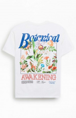 T-shirt PacSun Botanical Awakening Hombre Blancas | SFCYQ2068