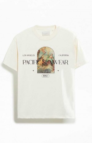 T-shirt PacSun Cream Pacific Sunwear Renaissance Hombre Creme | ALCEI6487