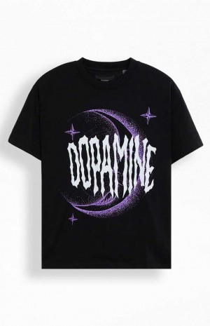 T-shirt PacSun Dopamine Embroidered Oversized Hombre Negras | PNLEC2850