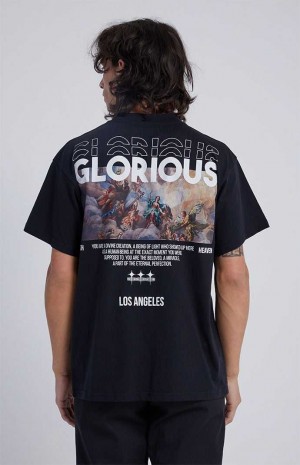 T-shirt PacSun Glorious Oversized Hombre Negras | ZVFPH3507