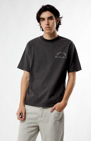 T-shirt PacSun Hidden Hills Stitched Hombre ASPHALT | QDXHO4230