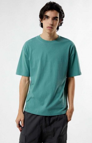 T-shirt PacSun PS Basics Basic Oversized Hombre Verde | OXNBE8067