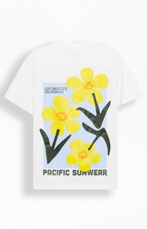 T-shirt PacSun Pacific Sunwear Floral Hombre Creme | DBLYJ9036