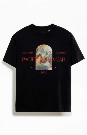 T-shirt PacSun Pacific Sunwear Renaissance Hombre Negras | DKTGL2165