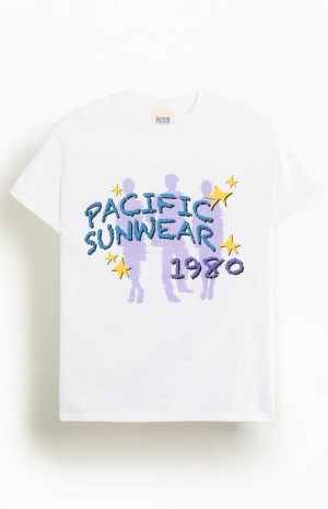 T-shirt PacSun Pacific Sunwear Starfade Hombre Blancas | FIYUR3640