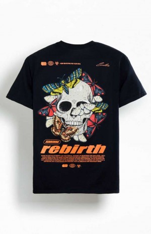 T-shirt PacSun Rebirth Hombre Negras | KVDZA2983