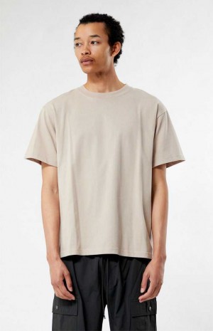 T-shirt PacSun Tan Premium Hombre Marrones | BJQUR7831